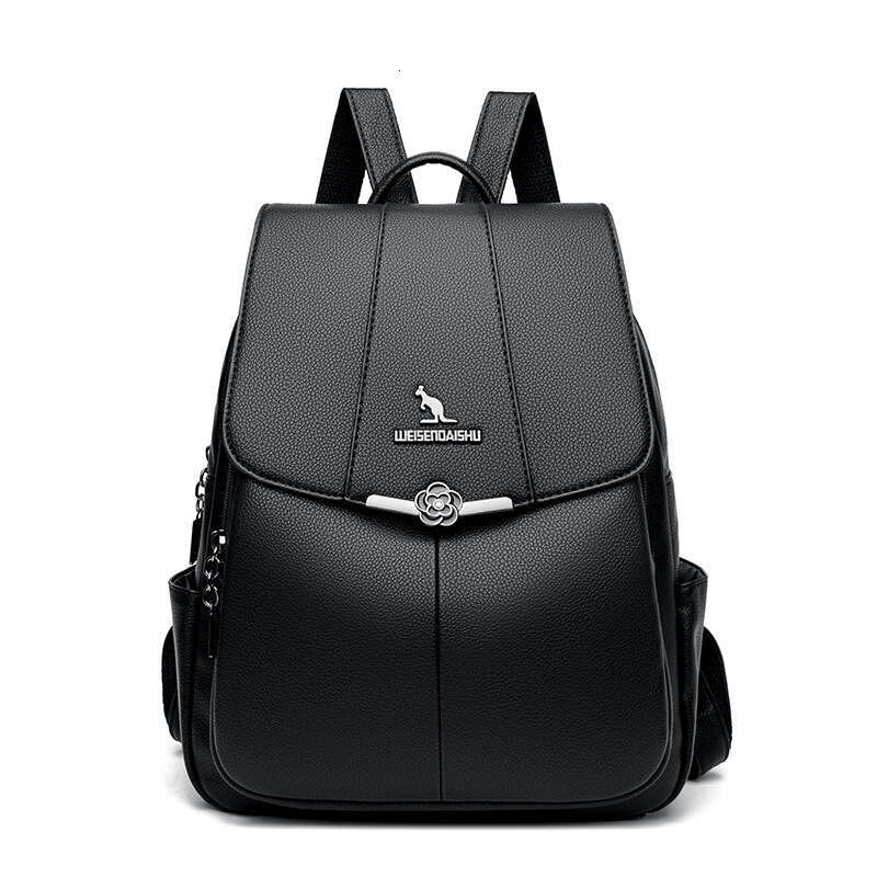 2025 Shoulder New Casual Fashion Simple and Versatile Soft Leather Women's Travel Backpack Large Capacity Bag