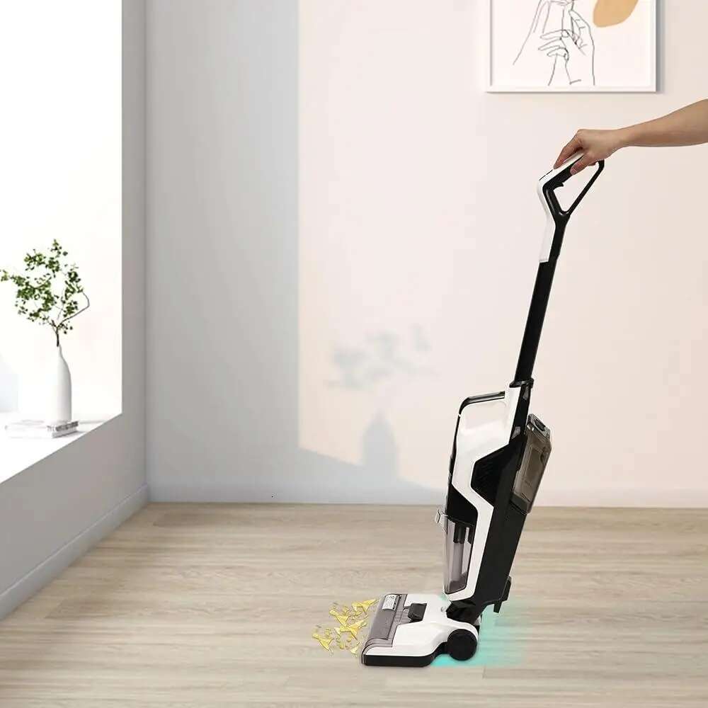 Cordless Smart Wet Dry Vacuum Cleaner All in One Self-Cleaning Mop High Suction Efficient Hard Floor Cleaning Tool with LED