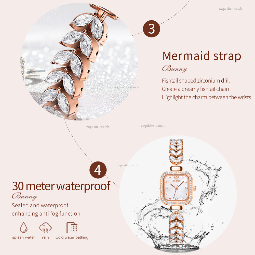 OLEVS Brand Designer Brand Watches Simple And Fashionable Square Quartz Waterproof Women's Watches Luxury Watches Free Delivery And Wholesale