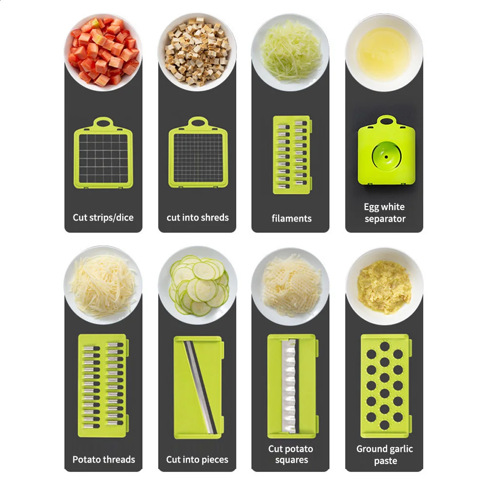 16 in 1 Multifunctional Vegetable Chopper Onion Chopper Handle Food Grate Food Chopper Kitchen tools Vegetable Slicer Dicer Cut 250422
