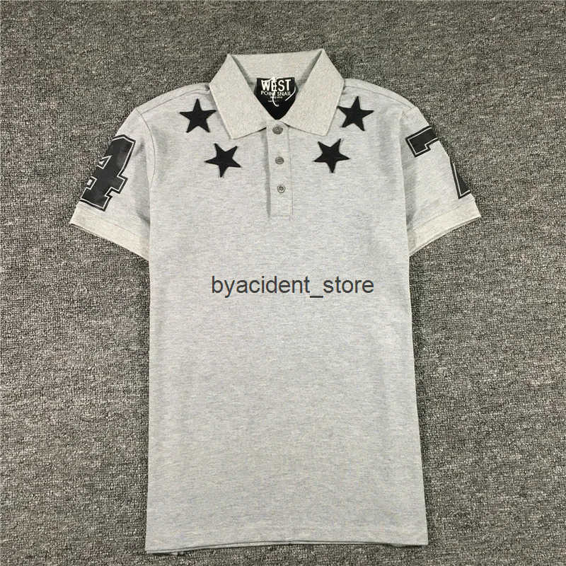 High New Novelty 2021 Embroidered 7-Star Collar Cute Crown Casual Polo Shirt Skateboard Cotton Polo Top Tee 046 Q250423