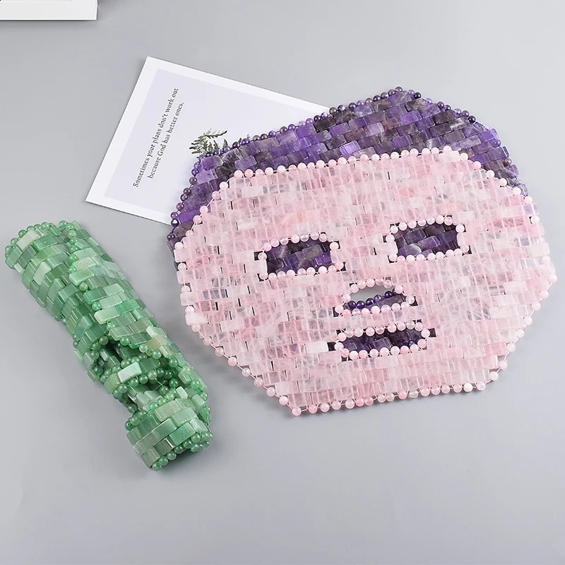 Natural Stone Jade Eye Mask Cooling Massager Lift Fatigue Puffiness Facial Dark Circles Deep Sleep Beads Tools 250418