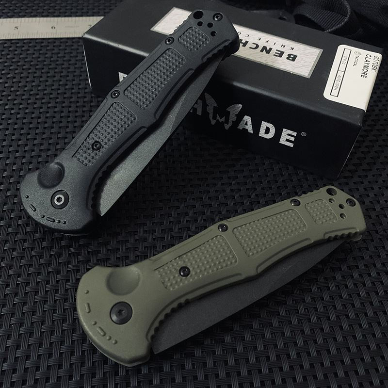BM 9070 Pocket Folding Knife D2 Blade Nylon Fiber Handle Hunting Self-defense Camping Tactical Survival Knives Portable EDC Tool