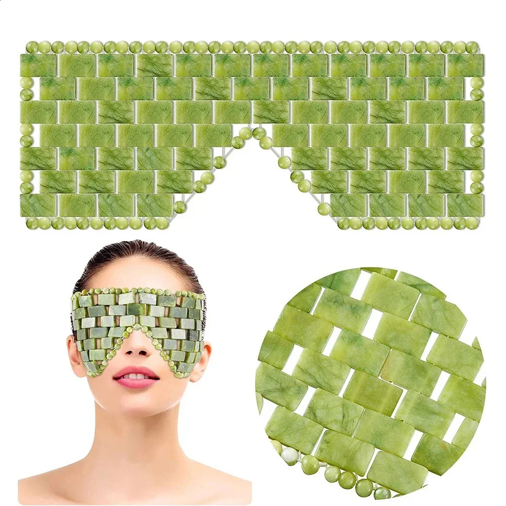 Cooling Jade Eye Mask Massager Natural Jade Eye Mask Eye for Eye Relax Sleep Massager Mask Tools Mask Care Stone Face Sleep 250418