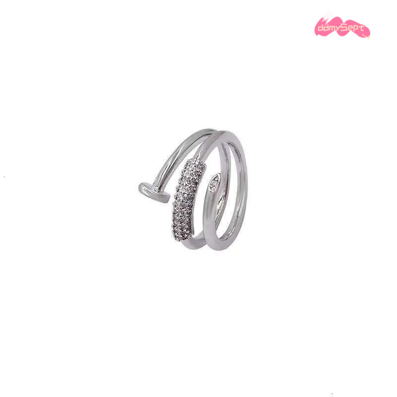 Rings Designer Luxury ring jewelry for women Copper plated with Three Circle Stud Adjustable opening Unique Fashion High-end Festival Vacation gifts d