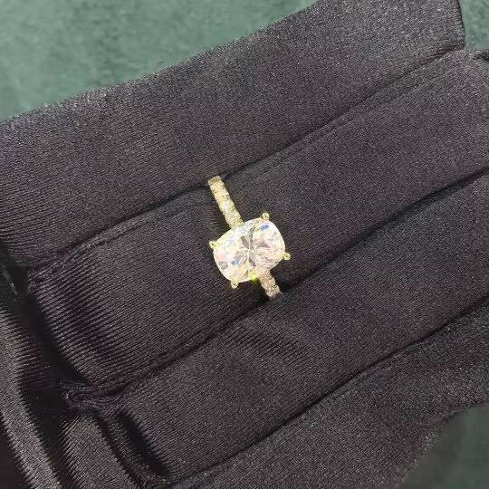 Classic S925 Moissanite Jewelry Engagement Rings Oval Cut Gold Diamond Women Luxury Wedding Rings