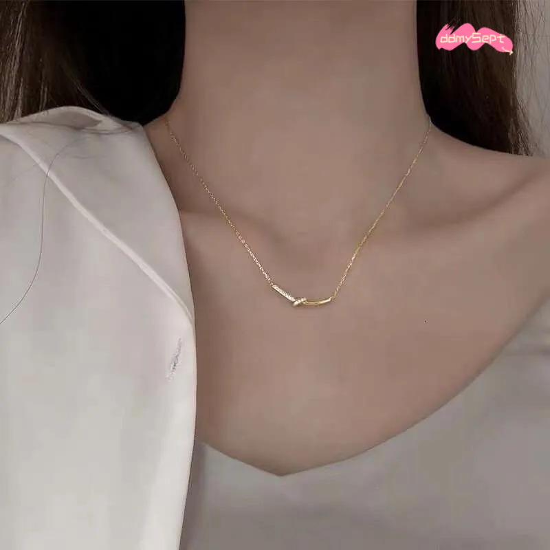 Pendant Necklace Designer luxury Knot necklace for Women men Exquisite Fashion Unique High End copper plated with 14K gold Festival vacation gift ddmy