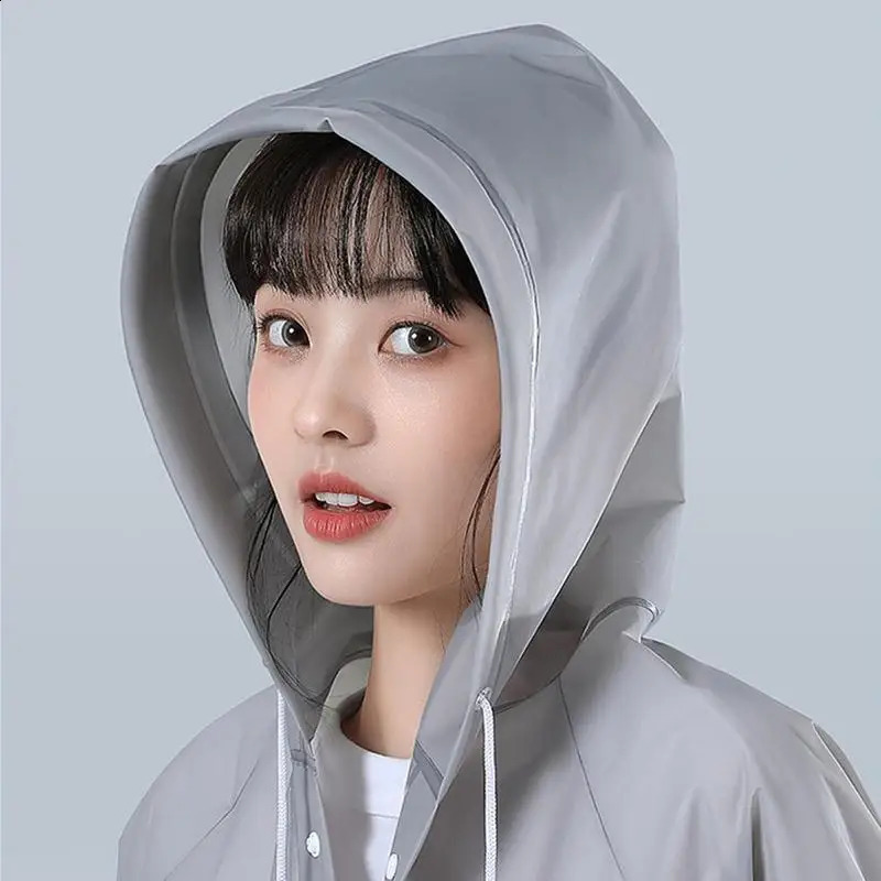 Hooded Rain Coat Women Men Impermeable Thickened Waterproof Raincoat Tourism Outdoor Hiking Raincoat For Height 150-188cm 250421
