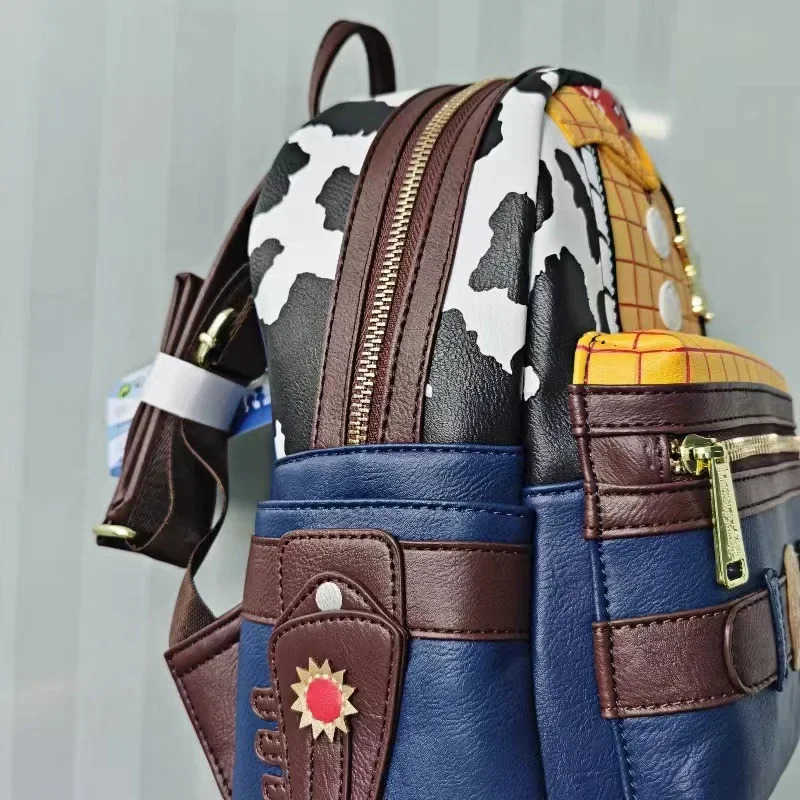 Disney Toy Story Womens Double Belt Shoulder Bag Wallet PU Backpack High Quality Cartoon Leisure Childrens School Bag Gift W20250423