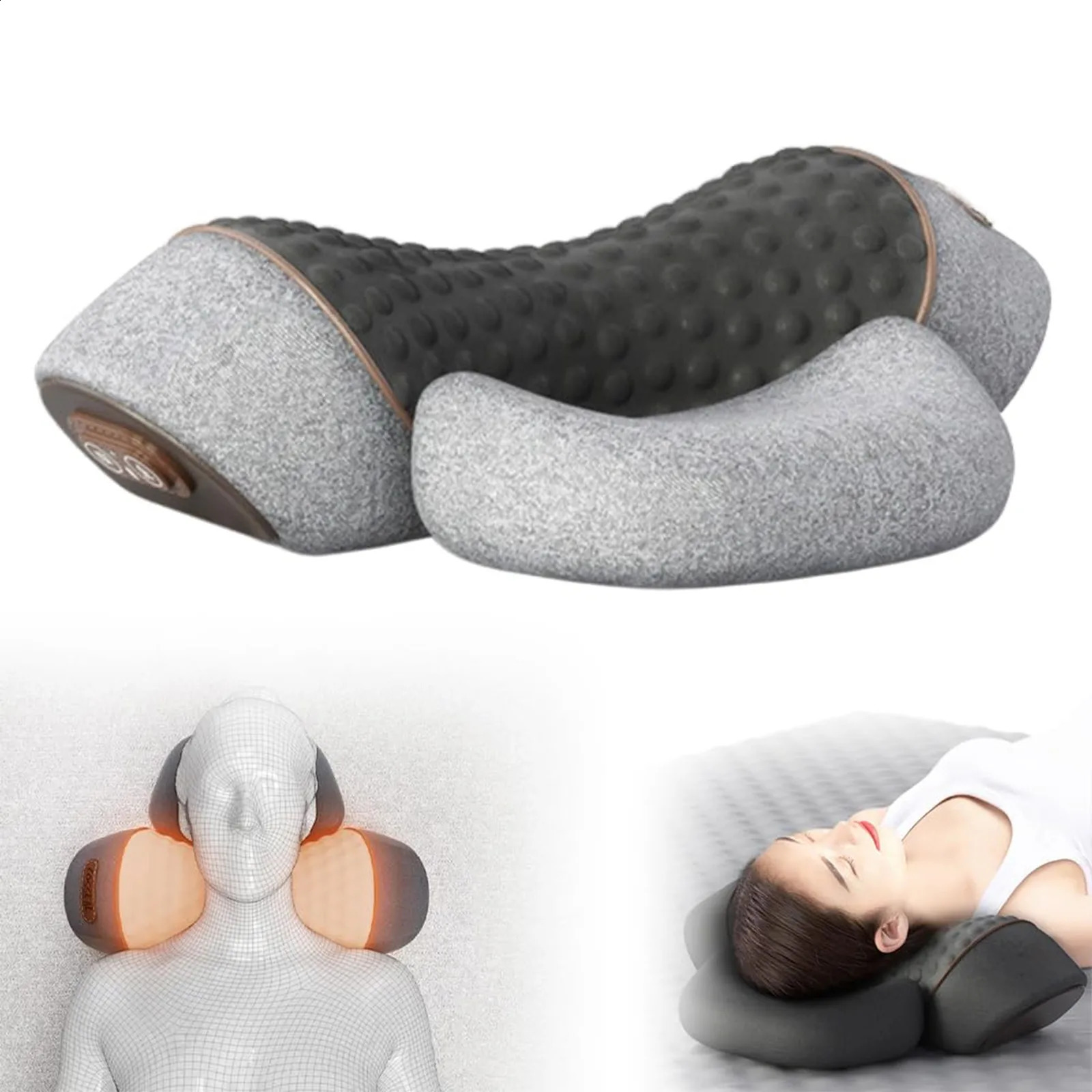 Massager Pillow Cervical Orthopedic Sleeping Pillow Back And Neck Massager For Home Memory Foam Pillows For Sleep Aid 250418