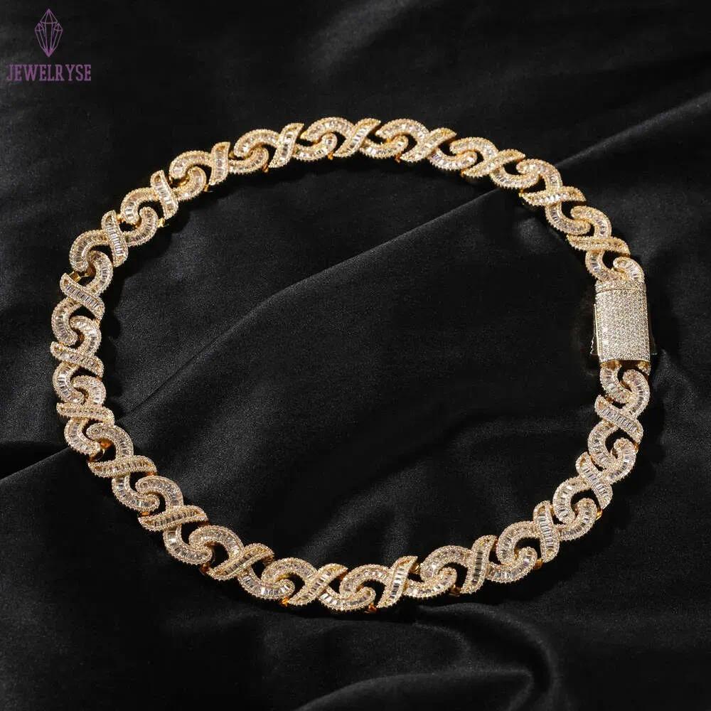 15mm Chain Hip Hop Personality Street Dia Necklacefcccf necklace jewelry Moissanite dia gold Sterg Sier Cuban k chain