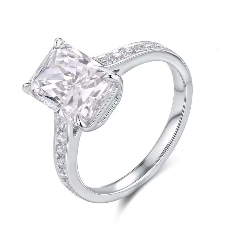 18K White Gold 3.00ct Lab Grown Diamond Wedding Ring Classic CVD HPHT Rhodium Plated Unisex Engagement Fine Anniversary Gift