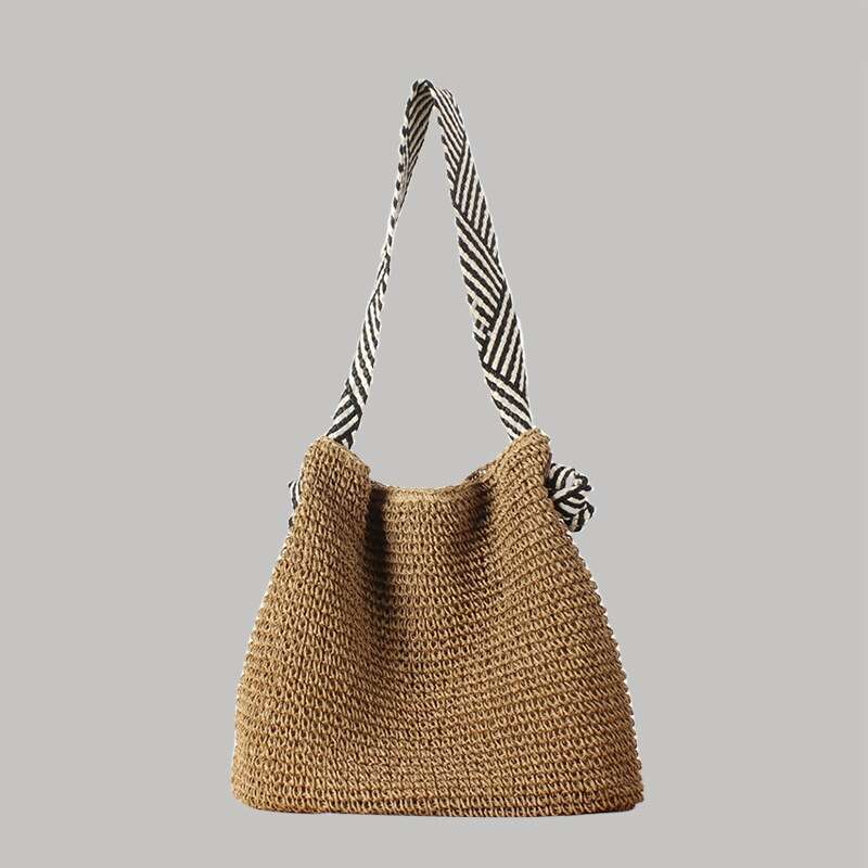 Ins Style Resort Beach Bag Spring And Summer New Grass Woven Vacation Large Capacity Beach Women S Single Shoulder Underarm Bag KQ
