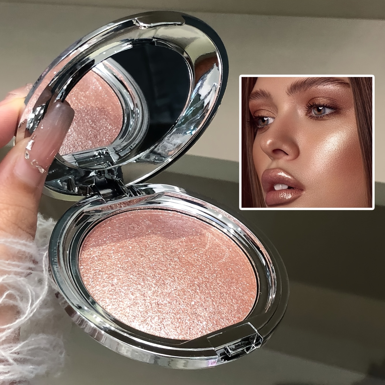 Skin tone correction highlighter cream dark circles removal dia powder pearl mashed potato blush long-lasting non-fading eye glit X250906