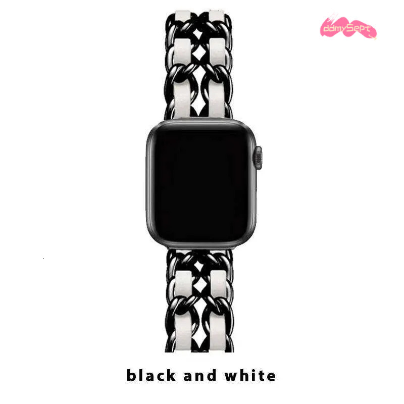Metal Leather Apple Watch Band Designer Gold Strap for iWatch mm Series Ultra SE H11.21 ddmysept