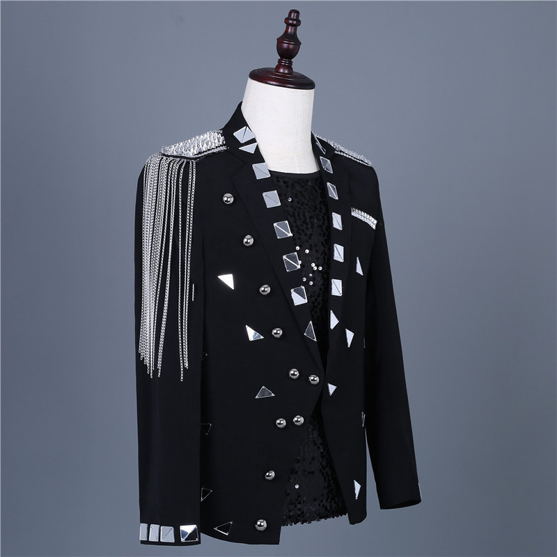 Stylish Studio Performance Dress Elegant Men's Tailored Suit Jacket