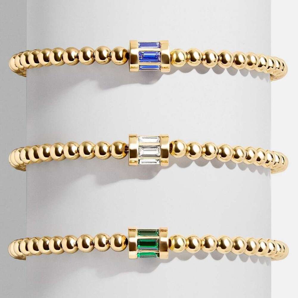 TK hot Designer Bracelet for women Zodiac Fortune Bracelet Gold Beads December 12th Birthday Stone Zircon Electroplated True Gold Color Preserved Bead