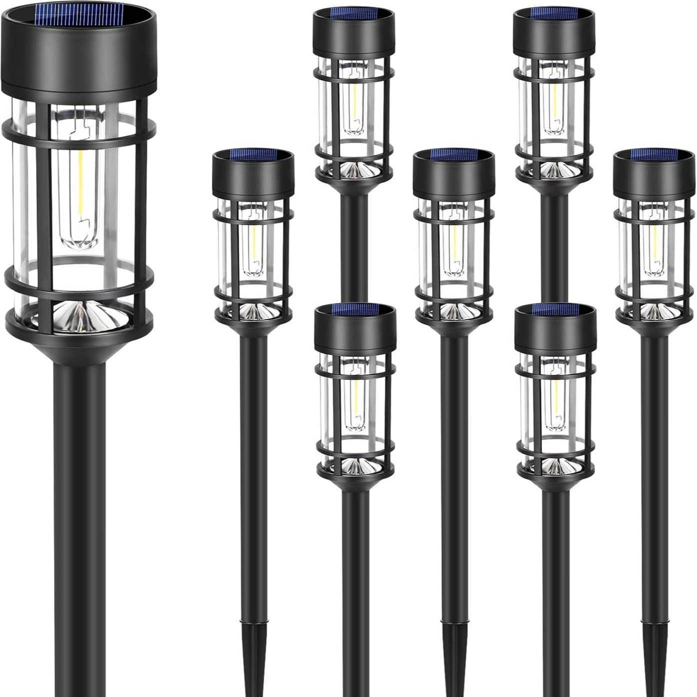 Solar tungsten filament outdoor lighting street lamps, courtyard and garden ground insert lawn atmosphere landscape lamps, waterproof tungsten filamen