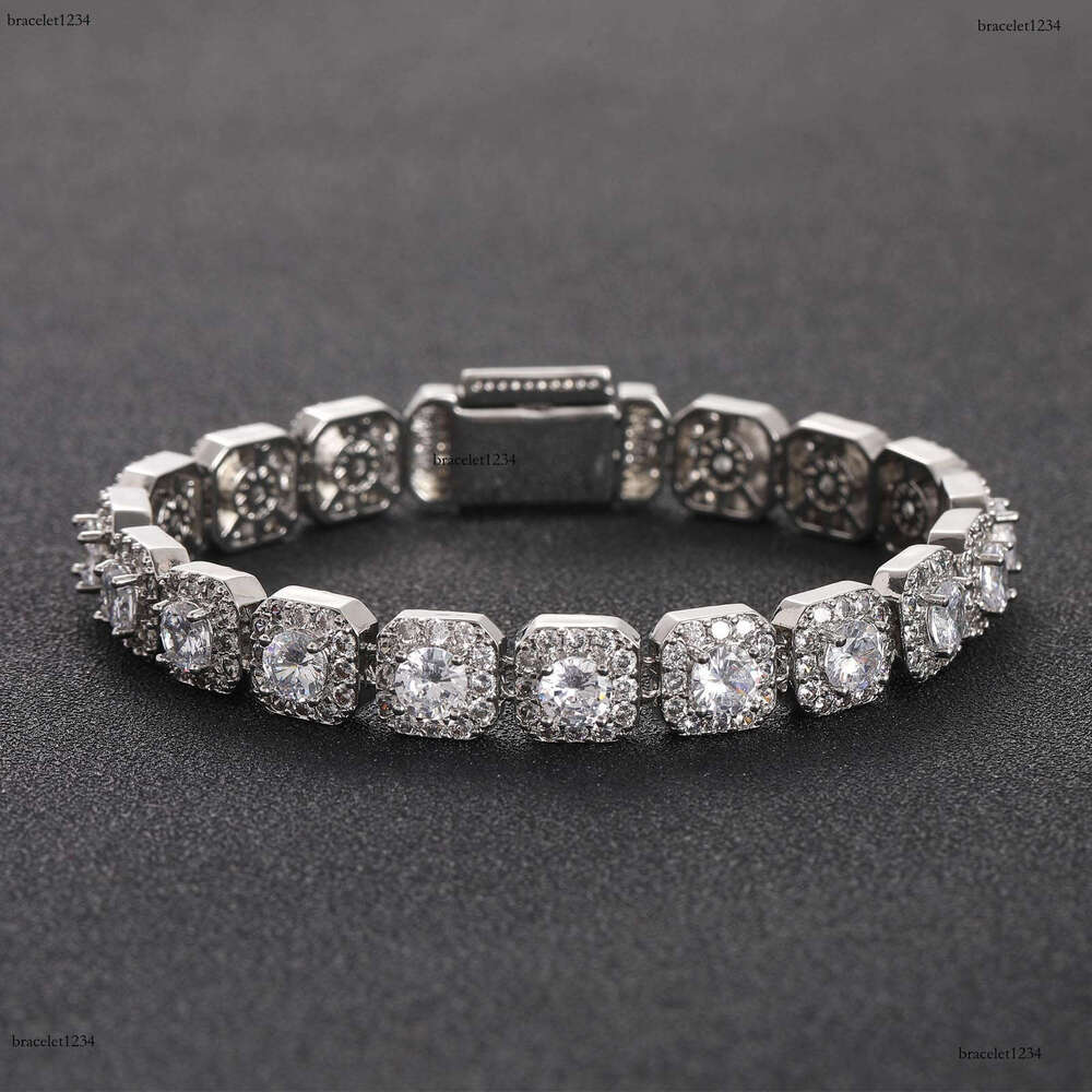 Luxury designer Solid rock sugar chain 10mm inlaid with ice VVS Moissanite necklace, necklace bracelet for men and women Free delivery