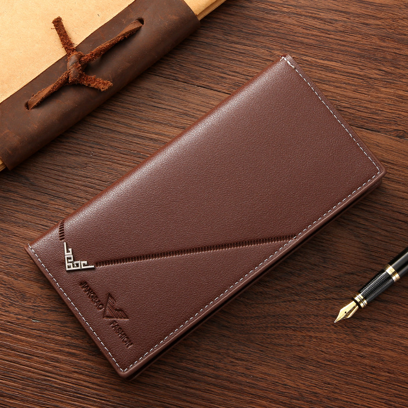 Cross-border new men's fashion long wallet soft leather wallet handbag large capacity business bag multi-card card bag