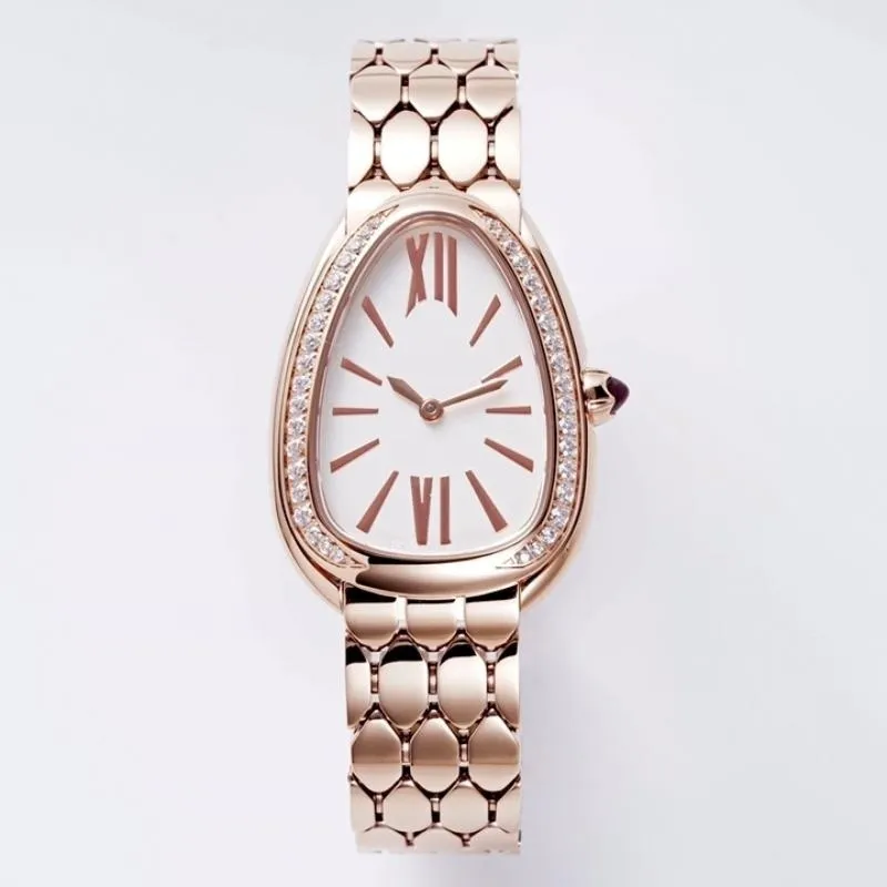 New Ladies Fashion Luxury Diamond Roman Character Stainless Steel Luxury Watch