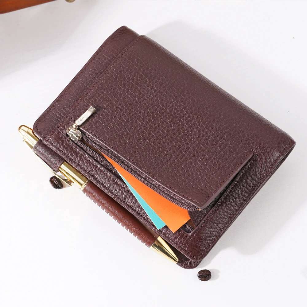 A7 Brown Leather Notebooks Kawaii Portable Pocket Books With Thickened 40 Blank Inner Page Hand Ledgers School Students' Dairy