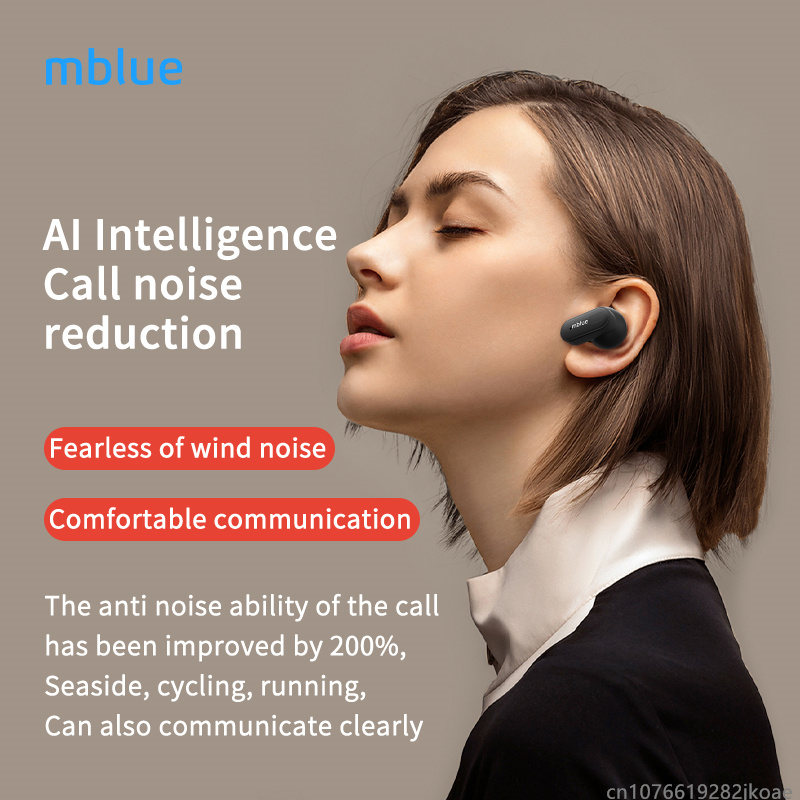 mblue Original AR01 Earphones Wireless Bluetooth 5.4 Earbuds AI Call Noise Reduction HiFI Stereo Sports Music Headset Long Standby AR 01