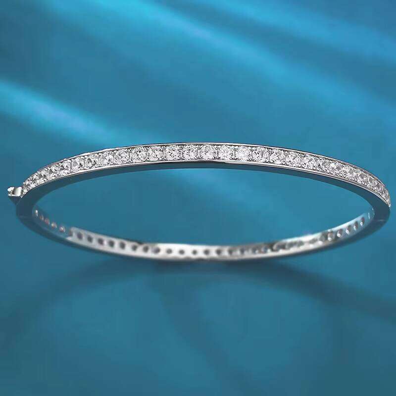 Sterling Sier Classic fashion Bangle Bracelet for Women Gift Party Wedding Boutique Jewelry