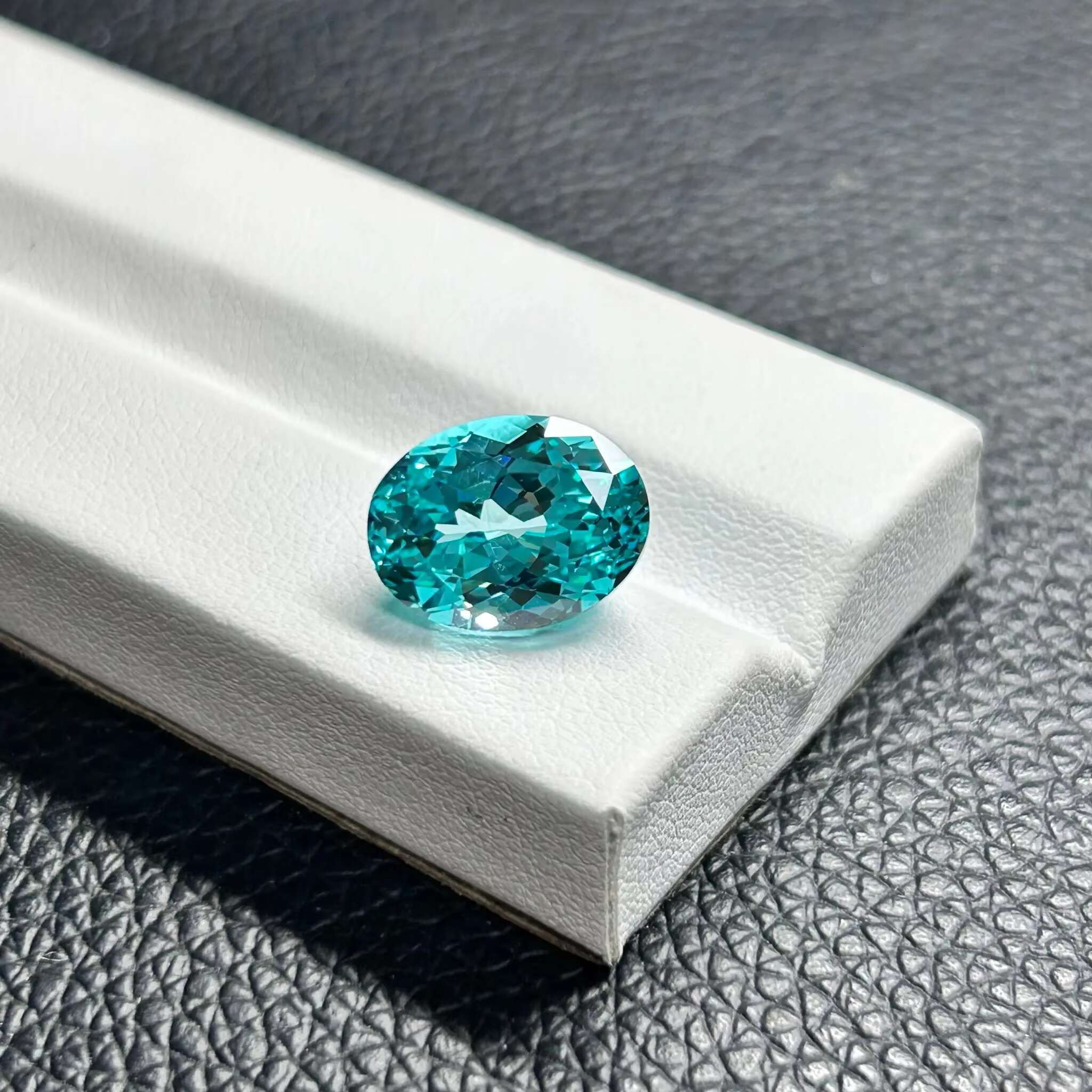 Hot Sale Lab Created Paraiba Diamond Oval Cut 5x7mm Loose Gemstones for Jewelry