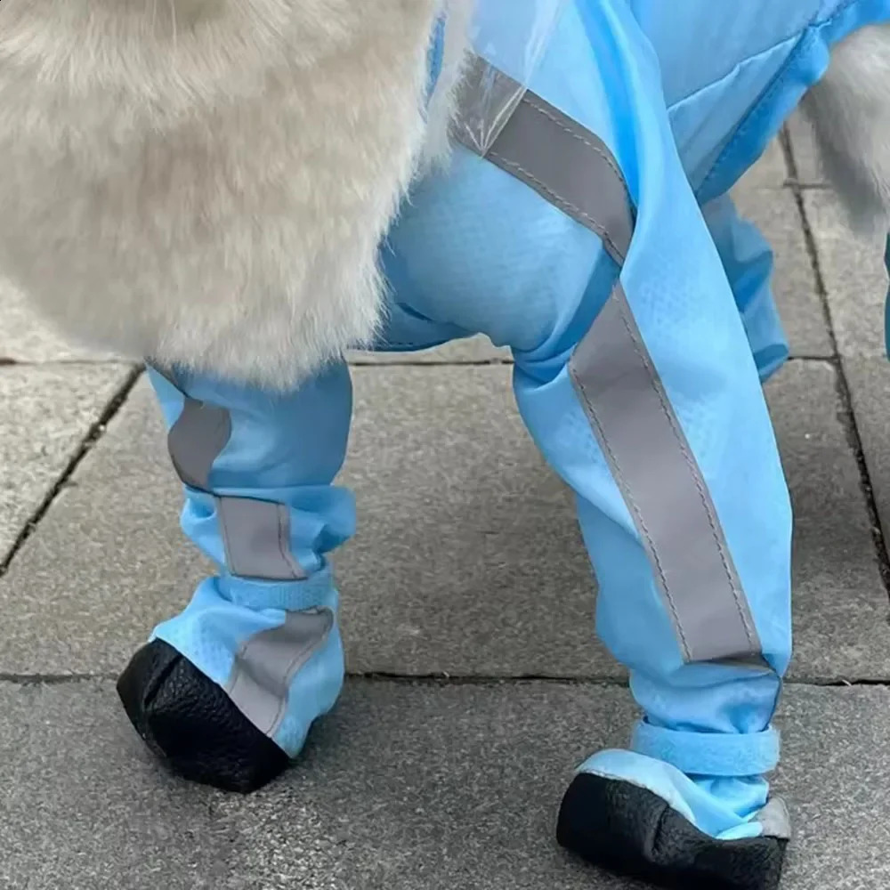 Waterproof All-Inclusive Raincoat for Small Dogs Waterproof Puppy Clothes Reflective Pet Rain Poncho with Rain Shoes Dog Outfits 250422