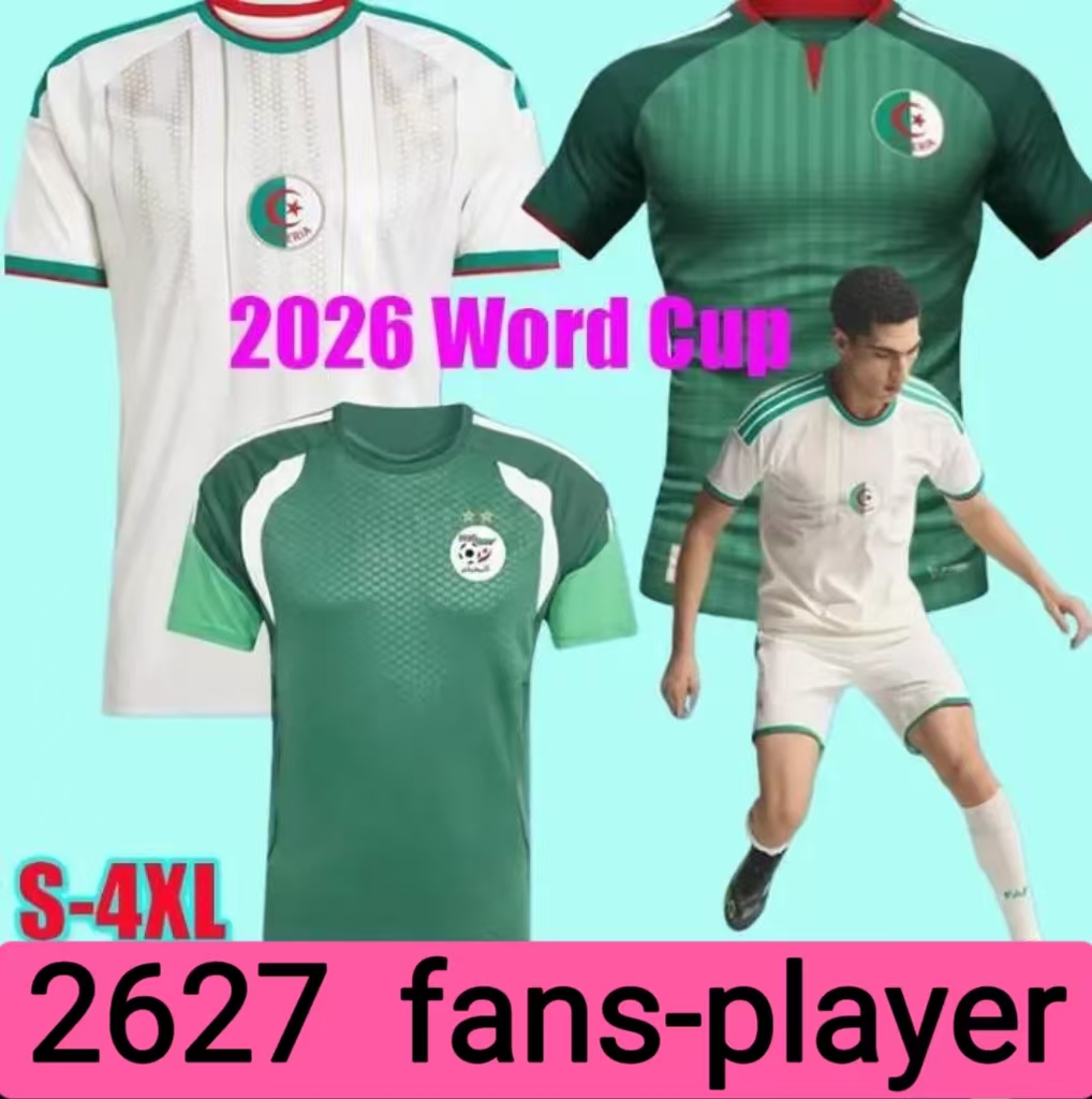 2026 Algeria soccer jersey Fans Player Version 26 27 home away MAHREZ maillot de foot argelia algerie ATAL FEGHOULI SLIMANI BRAHIMI BENNACER DELORT Football Shirts