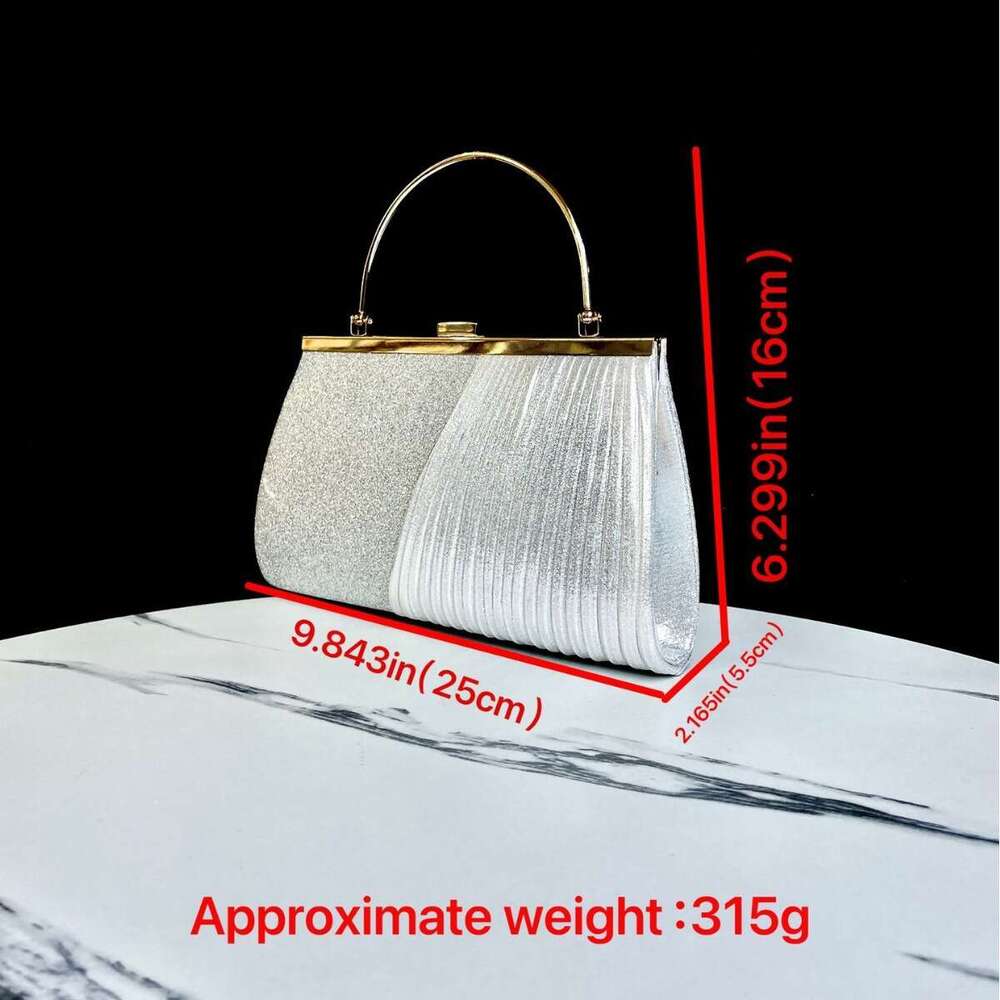New Evening Handbag, Banquet Shining Square Bag, Party Small Bag With Diamond Inlaid Handhold