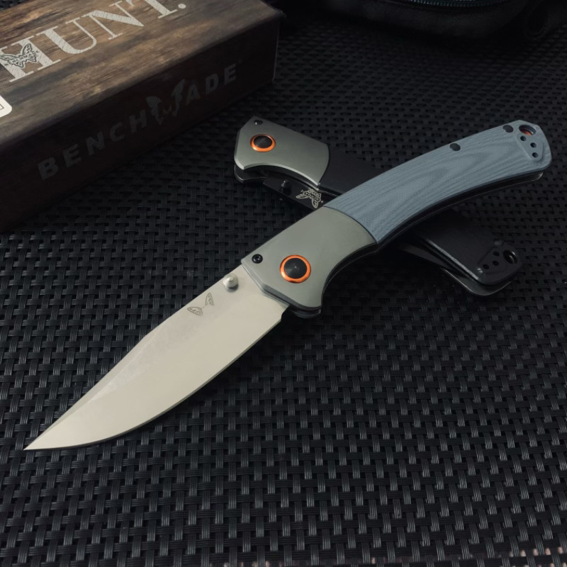 BM 15080 Folding Pocket Knife Damascus Blade Sourwood / G10 Handle Hunting Knife Outdoor EDC Camping Survival Tactical Tools