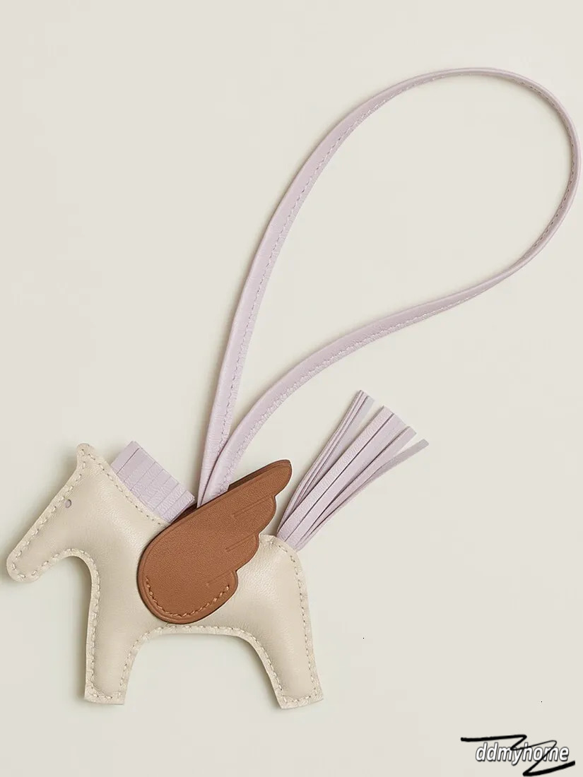 Handmade Little Pegasus Bag Charm Sheepskin Hand-Sewn High-End Rodeo Pony Pendant Keychain Car Hanging Decoration Ddmyhome