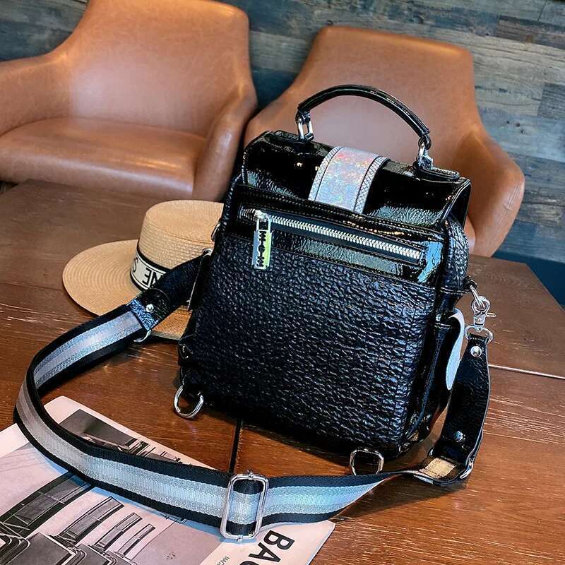 Women High Quality Backpack 2021 Fashion Girl Schoolbag Female Snake Pattern Leather Shoulder Bags Ladies Daily Travel Backpacks