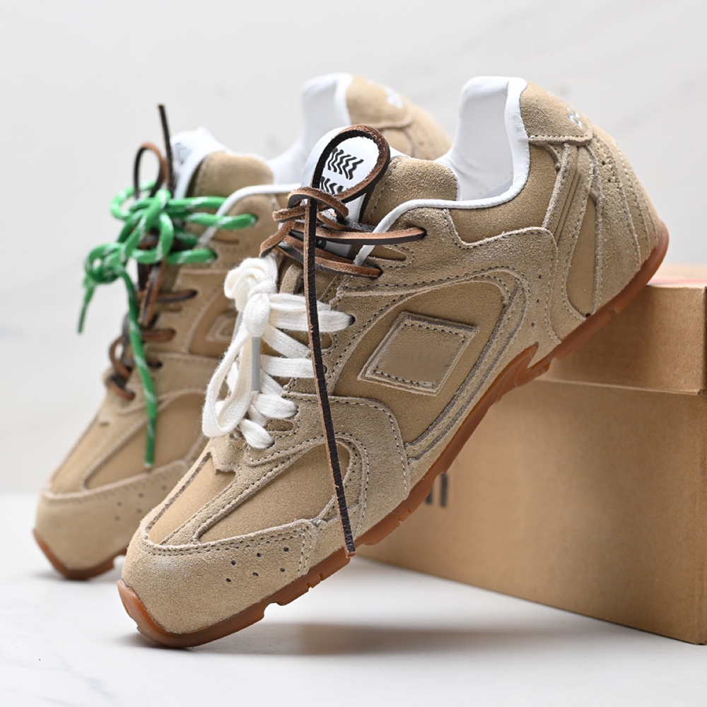 Designer sneakers for women men trainers running shoes suede leather luxury ladies irregularity knot matte woman casual sports tennis trainer flats