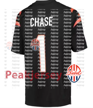 Custom Football Joe 9 Burrow Jersey JaMarr Chase Brown Germaine Pratt Geno Stone Tee Higgins Evan McPherson Sam Hubbard jersey