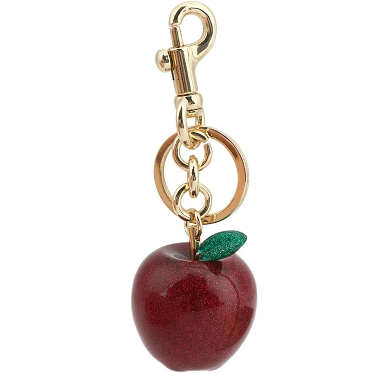Arrival Fruit Creative Cherry Cute Pear Bag Keychain Pendant Glitter Crystal Fashion Texture Cherry Pendant Bag Ornaments 250422