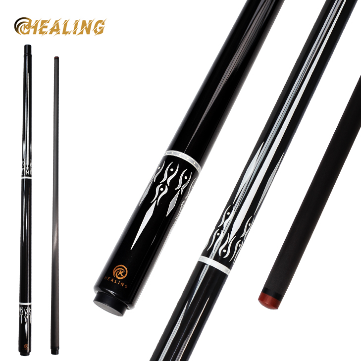 OKHEALING 12.9mm Break Cue Tip Black Technology Carbon Fiber Shaft Butt 147cm 19~20oz Radial Pin Billiard Cue Pool Game Cues