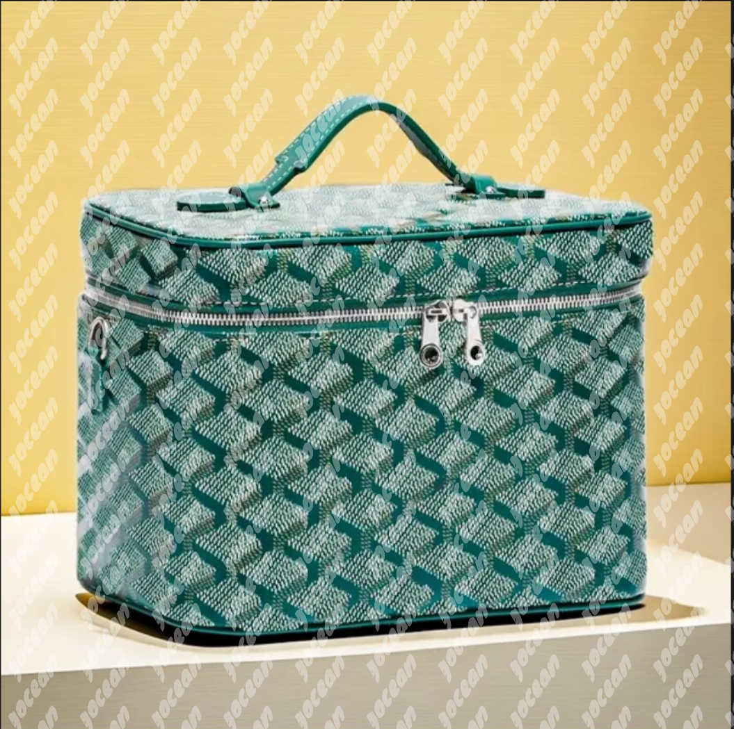 Brown Leather Crossbody Bag for Women - Designer Cosmetic Pouch with Shoulder Strap, Portable Makeup Organizer, Beauty Box Purse for Travel Cases whit shoulder strap