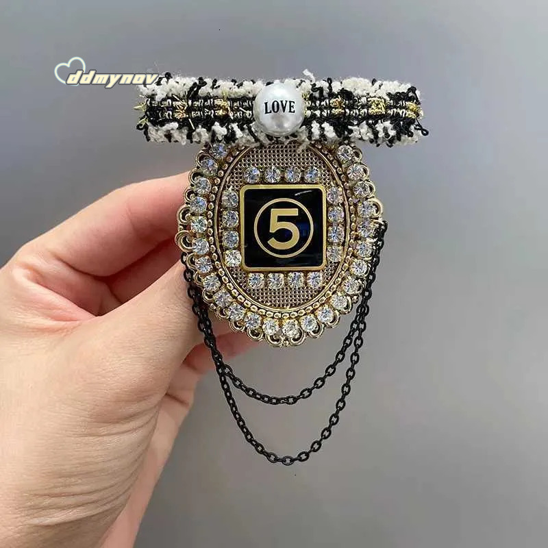 Crystal Pearl Pin Women - Elegant Camellia Flower Tassel Brooch for Backpacks & Jackets ddmynov