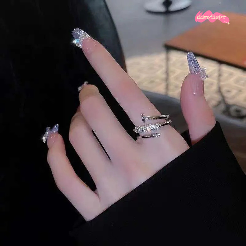 Rings Designer Luxury ring jewelry for women Copper plated with Three Circle Stud Adjustable opening Unique Fashion High-end Festival Vacation gifts d