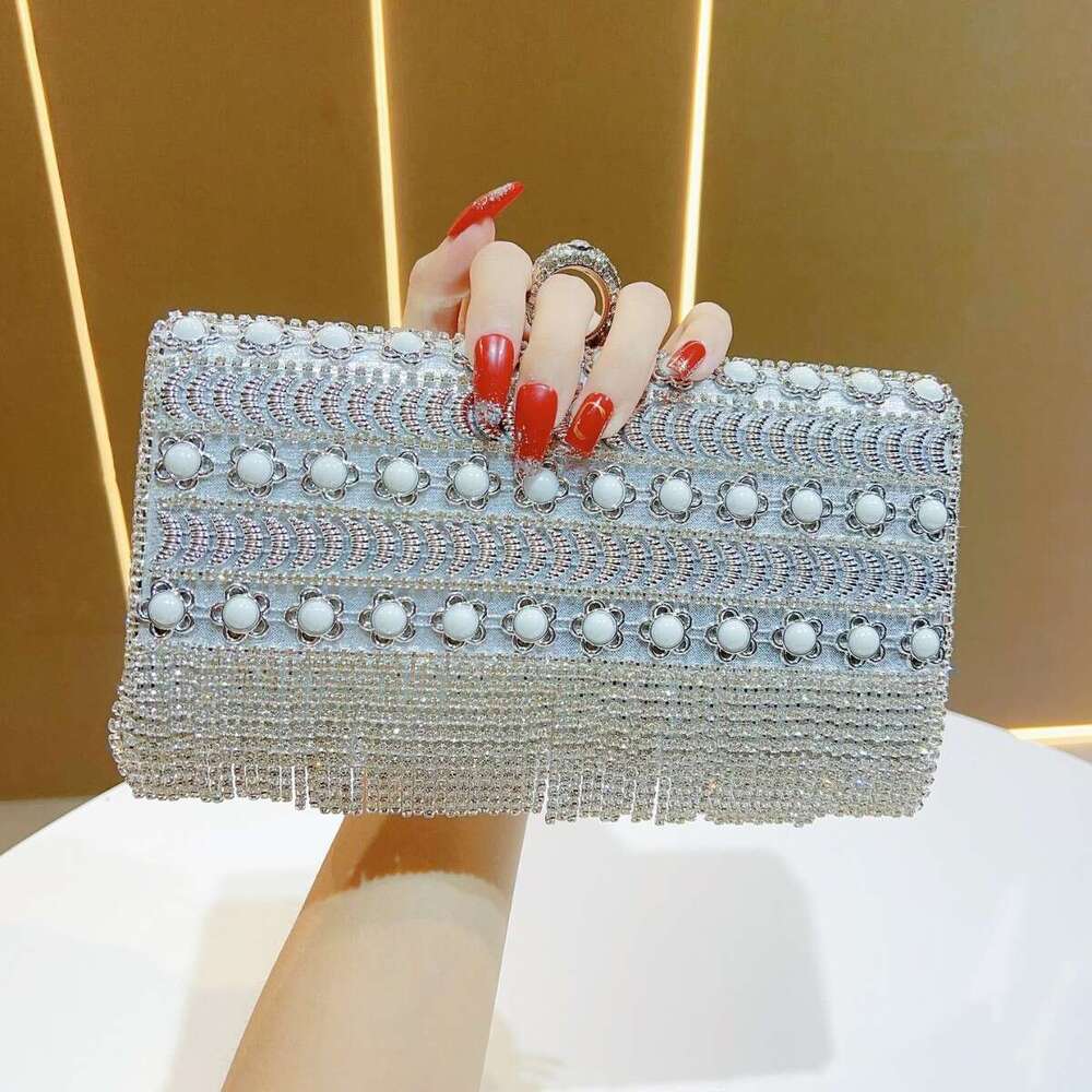 Tassel Dress Party Gift Package Handheld Banquet Light Luxury Sparkling Diamond Bag