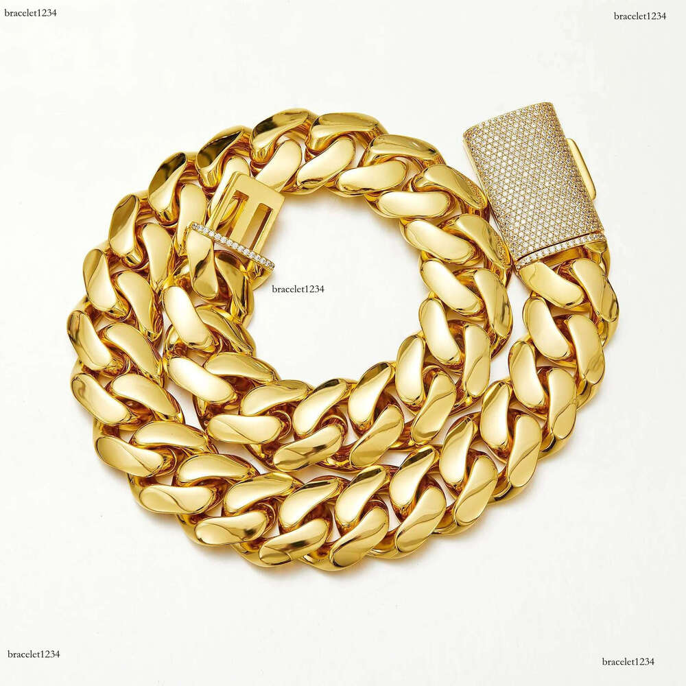 Cuban Chain Necklace for Men Gold Plated Hip Hop Jewelry Multiple Sizes Free Shipping