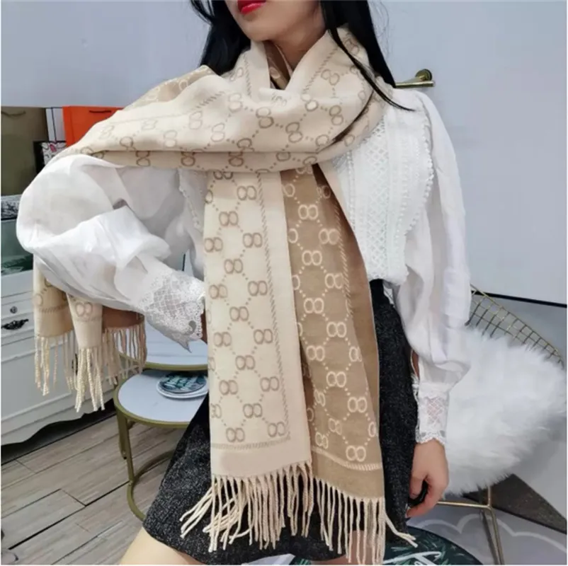 Classic Plaid Women Man Designer Scarf 100% Cashmere Scarves For Winter Warm Womens and mens Long Wraps Size 180x30cm With Box