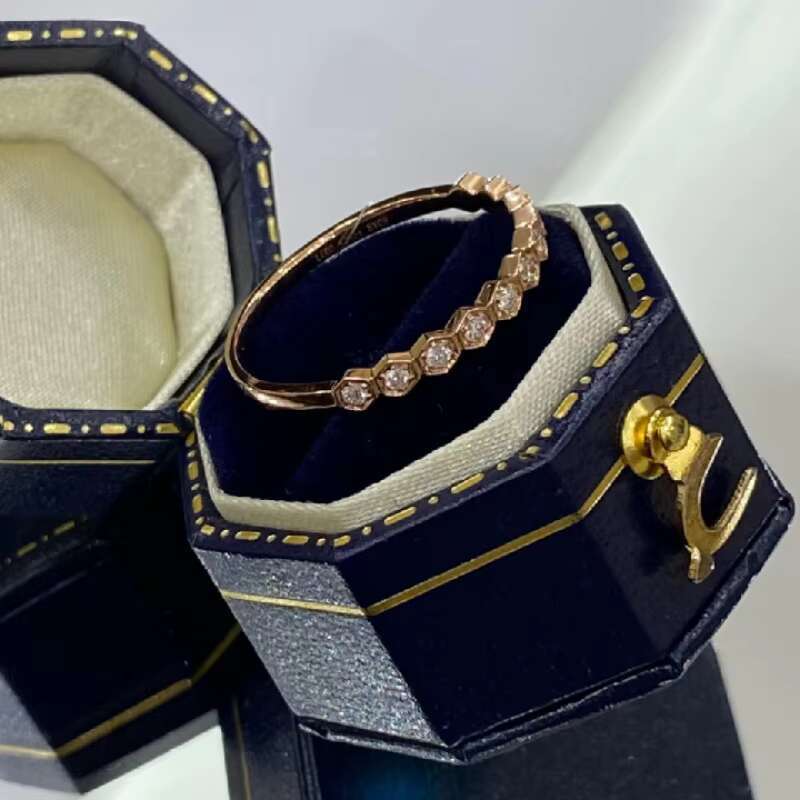 18K Rose Gold Classic Style Lab Grown Diamond Ring Womens Party Jewelry for Wedding Engagement Rhodium Plated CVD HPHT Diamonds
