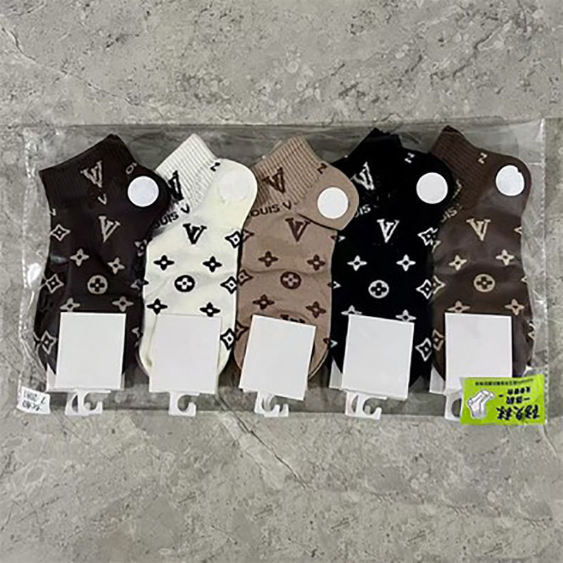 Sports Sweat Men's Socks Designer Absorbent Summer Breathable Soft Comfortable Sport Style Letter Printed One Sizes