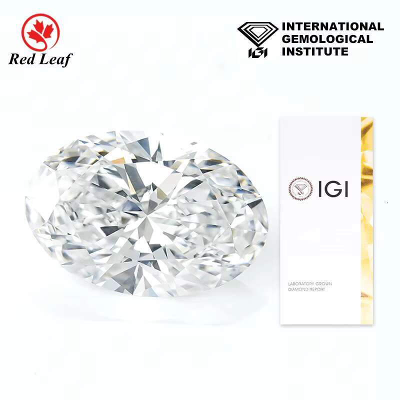 Redleaf IGI Certified 1ct 2ct 3ct Oval Cut GIA Certified Loose Lab Grown HPHT CVD Diamonds Jewelry Wholesale Lab Grown Diamond