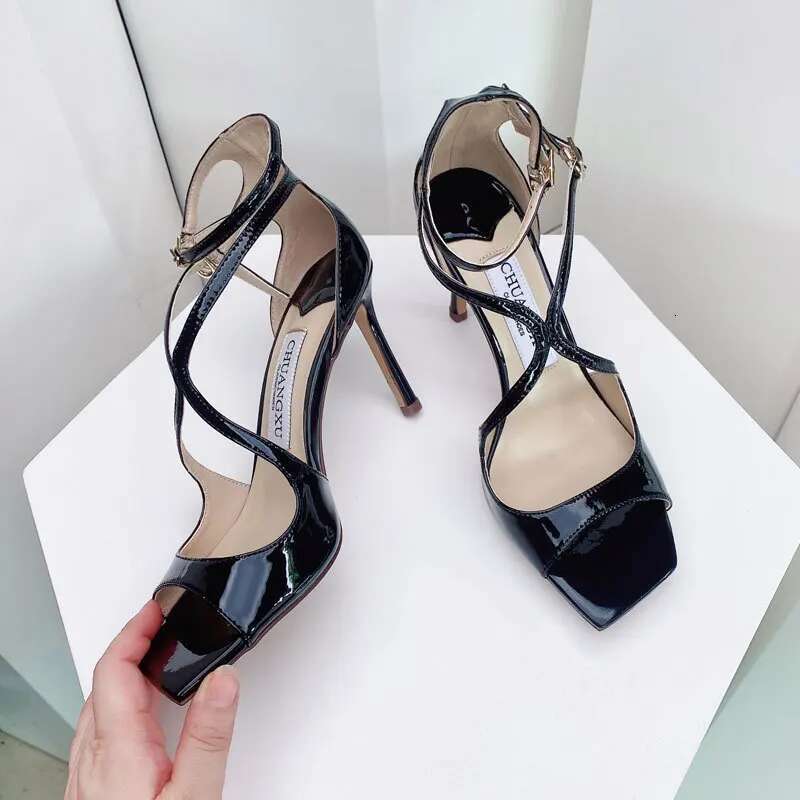 Woman 2024 Trend Women's Shoes For Women Summer Gladiator Sandals New Square Head High Heels Fashion Ladies Shoes