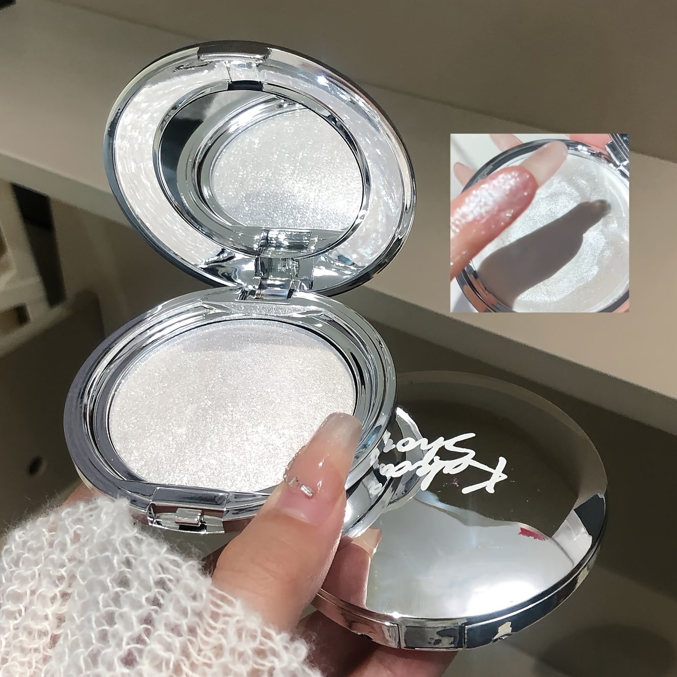 Skin tone correction highlighter cream dark circles removal dia powder pearl mashed potato blush long-lasting non-fading eye glit X250906